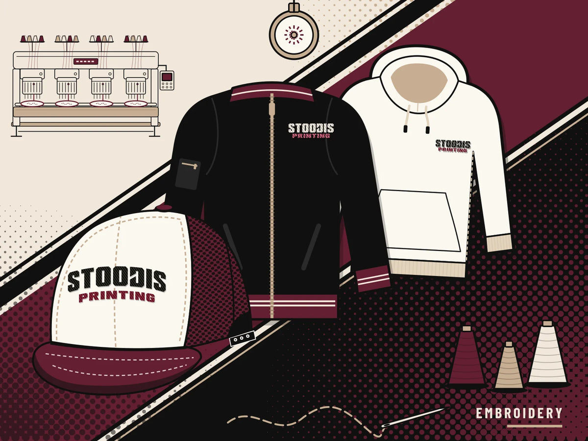 Custom embroidery Toronto – embroidered trucker hat, jacket and hoodie